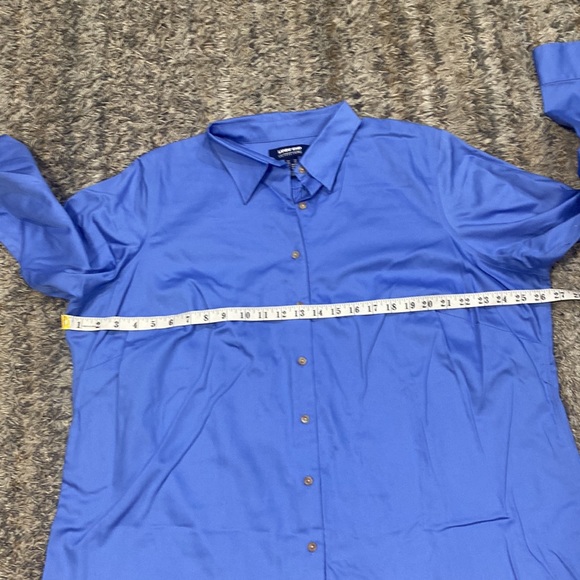 Lands End performance twill blue women’s button down long sleeve shirt size 2X - Picture 4 of 10